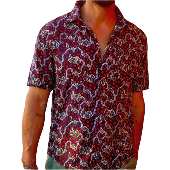 OUTERKNOWN The S/S Studio Shirt In Marine Citrine For Men's Small NEW - Picture 1 of 14